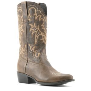 J.B. DILLON Distressed Brown Leather Western Boot Size 7EE